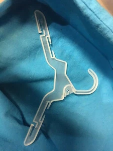 18 Retail Clear Plastic 10” Top Dress Infant child Clothes Hangers Mint - Picture 1 of 2