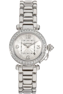 Cartier 'Pasha de Cartier' 18kt White Gold Diamond Automatic 32mm WJ1116M9 - Image 1 of 4