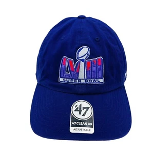 Cappello Super Bowl LVIII 58 Las Vegas '47 marca NFL viola berretto snapback NUOVO - Foto 1 di 6