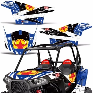 Graphic Kit Decal Full Wrap w/ Door for Polaris RZR 900S 2015-2016 RED STAR - Picture 1 of 2