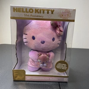 2024 Hello Kitty Jazwares 50th Anniversary Plush Pink With Doll NEW - Picture 1 of 4
