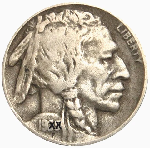 1 Buffalo Nickel Indian Head 5 Cent 1913-1938 Random Date US Mint [Circulated] Cover