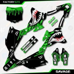 Green Savage Camo Racing Graphics Kit fit 14-21 Kawasaki KX100 Kx 100 Decal - Picture 1 of 2