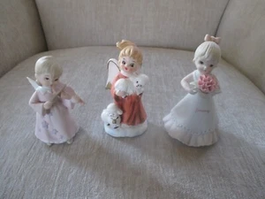 Lot of 3 Vintage Lefton Angel Figurines - Picture 1 of 11