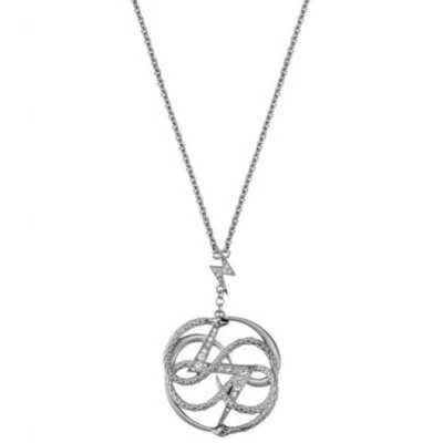 Just Cavalli JCNL00060100 Damen Halskette Edelstahl Silber Schlange Strass 80 cm - Bild 1 von 2