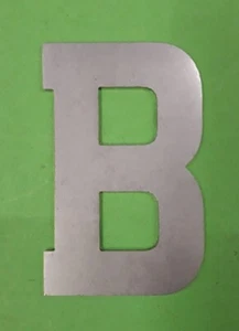 Buchstabe B - Edelstahl (2 mm) UK vor 1973 Auto Nummernschild kompatibel - Bild 1 von 2