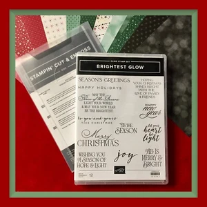 Stampin' Up! BRIGHTEST GLOW Stamps, Dies & 12 pcs. LIGHTS AGLOW DSP. #379 - Picture 1 of 20