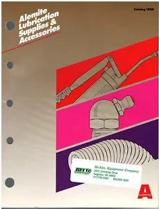 CATALOGO FORNITURE E ACCESSORI LUBRIFICAZIONE ALEMITE 1500 1989 - Foto 1 di 2