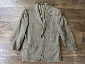 ERMENEGILDO ZEGNA Trofeo Wolle Herren Blazer Braun Glencheck M/L - Bild 1 von 8
