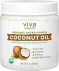 Viva Naturals Organic Coconut Oil 16 Oz- Unrefined, Cold-Pressed Extra Virgin as