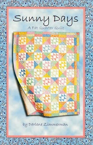 Sunny Days Fat Quarter Block Quilt Pattern 4 Sizes (Baby, Lap, Twin, Queen)  - Picture 1 of 2