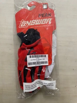 Answer Racing Peak Glove A22 Red / Black - Youth Medium - Image 1 of 2