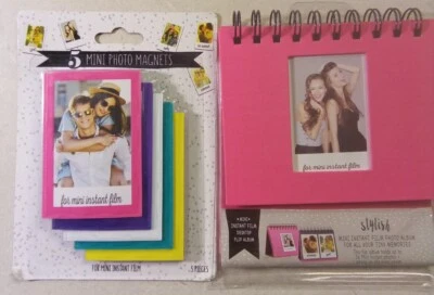 Mini álbum de fotos de película instantánea cubierta 36 fotos. & Mini imanes fotográficos (5 piezas) Foto 1 de 3