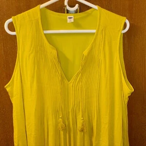 Old Navy Women’s Boho Lime Green Sleeveless V-neck Dress-Size Large- - Picture 1 of 7