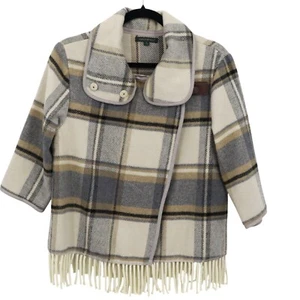 For Cynthia Wool Coat Womens S Beige Rich Auntie Core Twee Classic Country Club - Picture 1 of 17