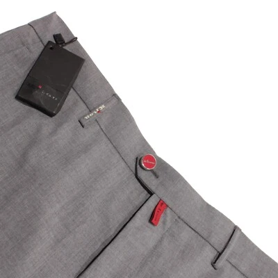 Kiton новый с Ярлыками платье брюки размер 38 США в твердый серый 100% шерсти с эластичной талией - Изображение 1 из 4