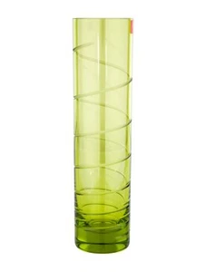 Vaso $290 cristallo organo Baccarat spirale gemma verde oliva vetro julep come nuovo in scatola - Foto 1 di 5