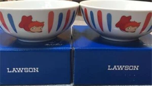 Ponyo on a Cliff by the Sea Rice Bowl Noodle Ramen Soup Donburi 2 Set New F/S - Picture 1 of 7