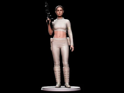 Padme Amidala Star Wars 3D Printed 12K Figure Statue Resin Model Kit Unassembled - Image 1 of 4