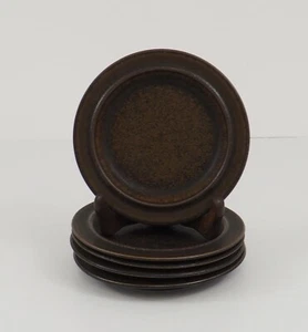 Set of 5 MCM Vintage ARABIA FINLAND RUSKA Brown 6 7/8” Dessert Plate /c - Picture 1 of 5