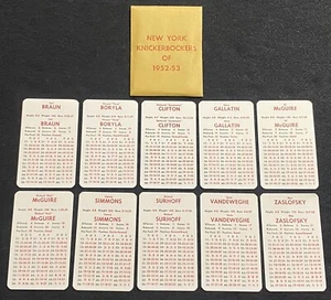 1952-53 New York Knicks APBA 10 Card Set MINT w Tabs & Envelope Al McGuire - Picture 1 of 2