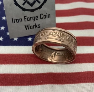 Armed Forces Military Coin Ring. Army Navy Air Force Marines Coast Guard Veteran - Picture 1 of 6