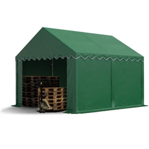 Lagerzelt 3x4m Weidezelt Zelthalle Zeltgarage PVC 700 N dunkelgrün - Bild 1 von 10