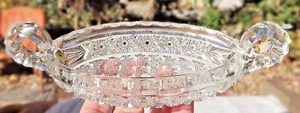 VINTAGE 1937 IMPERIAL GLASS COMPANY NUCUT OVAL GESCHLIFFENES GLAS RELISH SERVIERSCHALE - Bild 1 von 3