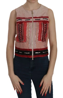 Chaleco PATRIZIA PEPE Multicolor Cremallera Cuero Sin Mangas IT42 / US8 / M PRECIO DE VENTA SUGERIDO POR EL FABRICANTE $240 Foto 1 de 4