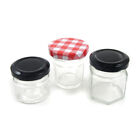 Mini Glas Marmelade Glas Töpfe mit rotem Deckel Handwerk Party Veranstaltungen Geschenke Chutney Messe UK 