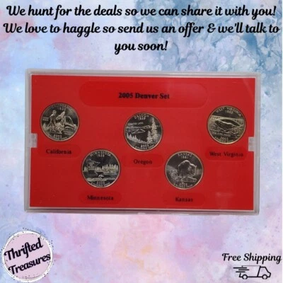 2005 Denver Mint Edition State Quarter Collection – Cased with COA Ships Fast! - Image 1 of 4