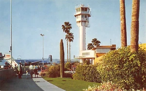 SKY HARBOR AIRPORT Phoenix, Arizona TWA Plane c1950s Vintage Postcard - Picture 1 of 2
