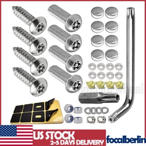 Anti Theft Auto Security License Plate Screws Accessories Stainless Steel Tool - Picture 1 of 5