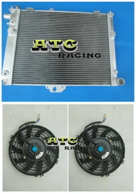 Aluminum Radiator+Fan For SAAB 9000 2.3 TURBO NIB 1991-1998 1997 1996 1995 1994 - Imagem 1 de 4