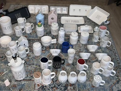 Rae Dunn Mug Bowl Jar Butter Lamp Platter Artisan Magenta Collection Kitchen