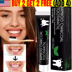 PASTA DE DIENTES FRESCA SIN FLUORURO Blanqueamiento de carbón activado bambú natural - Imagen 1 de 10