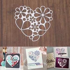 Cutout Flowers Within a Heart Cutting Die – Mother’s Day Love Petals Circles - Picture 1 of 10