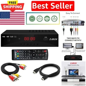 1080p Digital TV Recording Box with Auto Tuning, Remote, and HDMI Cable Included - Picture 1 of 9