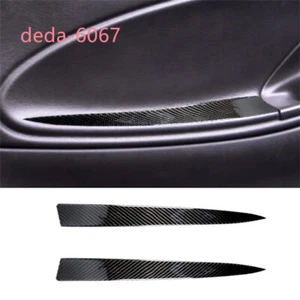 Cubierta del panel de manija de reposabrazos interior de fibra de carbono para Ford Mustang 2001-2004 - Imagen 1 de 14