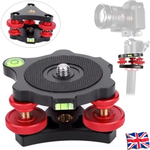 Tripod Leveling Base Camera Leveler Bubble Level Aluminum Tripod Leveler +/-5° - Picture 1 of 12