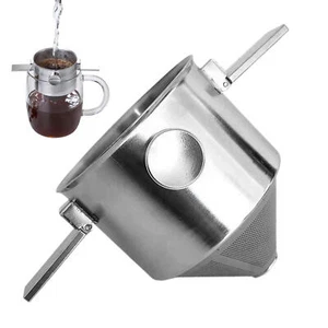 Fine Mesh Coffee Filter Pour Over Coffee Dripper Filter Stainless Steel For Tea  - Picture 1 of 12