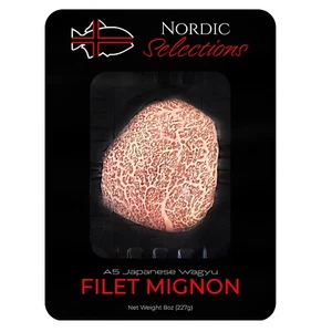 8 OZ Grade A5 Japanese Wagyu Filet Mignon Steak Without Bone Filet Mignon Flavor - Picture 1 of 6