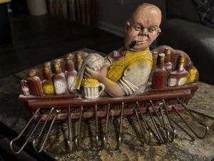 Vintage Wandhalterung Taverne Barkeeper 10 Haken Krawatte/Gürtelablage. L7 - Bild 1 von 6