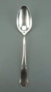  Grande cuillère à servir en métal argenté, St Médard Paris, modèle "CONTOURS". - Picture 1 of 4
