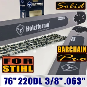 Barra y cadena 76 pulgadas .3/8" .063" 220DL apta para motosierra Stihl MS660 MS661 MS650 066 064 - Imagen 1 de 1