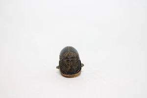 RARO ANTIGUO EGIPCIO Anillo Escarabajo Buena Suerte Feliz Vida Jeroglífico - Imagen 1 de 6
