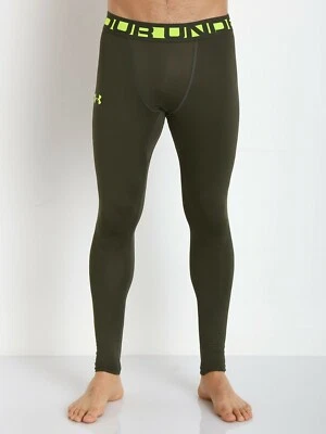 Under Armour Evo Coldgear Compression Leggings Rifle Green Men's XL BNWT - Image 1 of 4