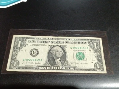 Joseph W Barr 1963B Chicago, Illinois Federal Reserve Note One Dollar Bill  - Image 1 of 4