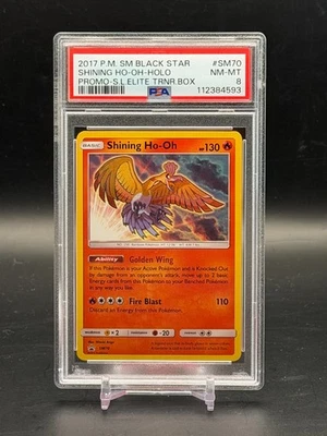PSA 8 NM/MT Shining Ho-Oh SM Black Star Promo S.L. Elite Trainer Box Holo SM70 - Image 1 of 2