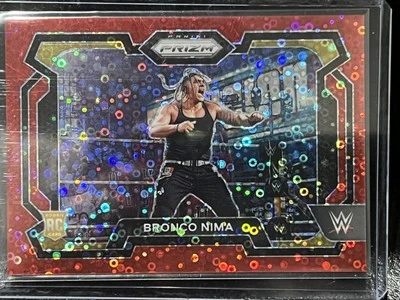 2024 Panini Prizm WWE #56 Bronco Nima Under Card Red Prizms #/99 - Image 1 of 2